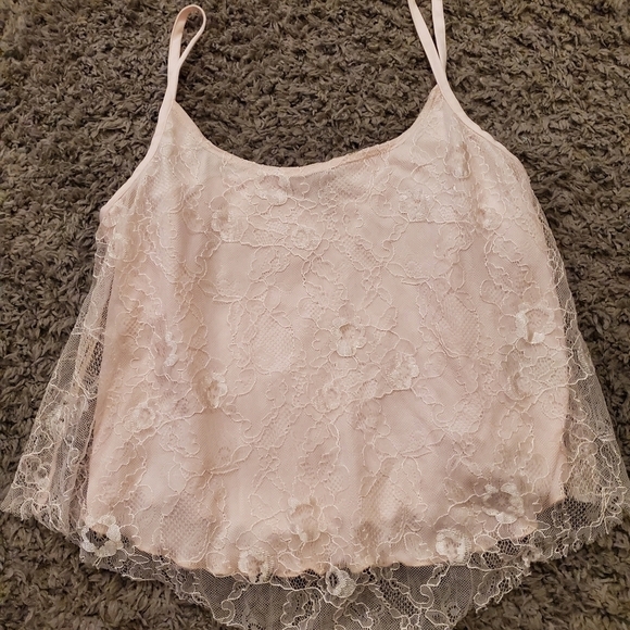 Nanette Lepore Light Pink Lacey Tank - Picture 2 of 8